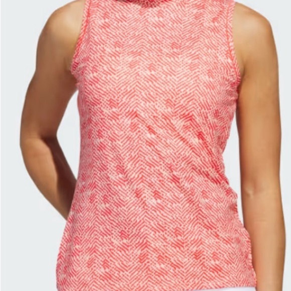 Women’s Adidas Golf Ultimate365 Golf Mock Polo Shirt Large New With Tags - Picture 4 of 7